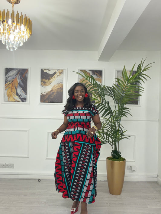 Akwete Ankara dress