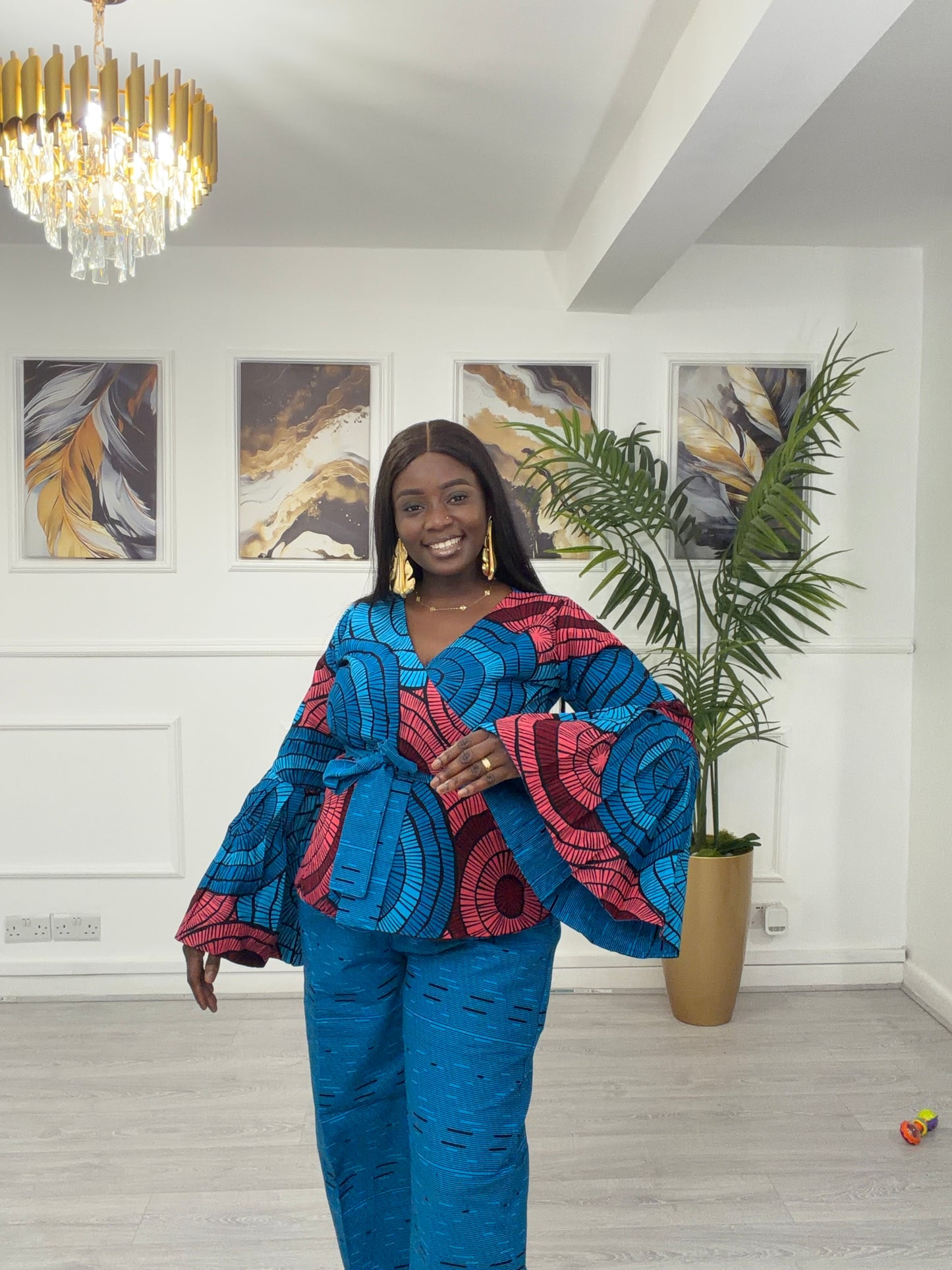 Wrap Ankara top & trouser