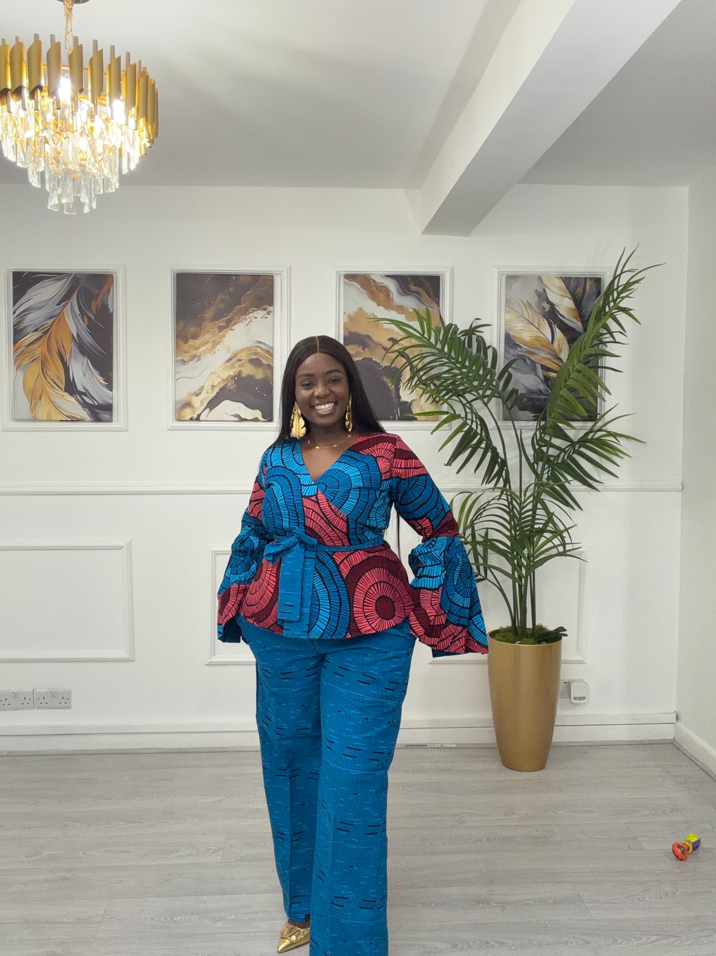 Wrap Ankara top & trouser