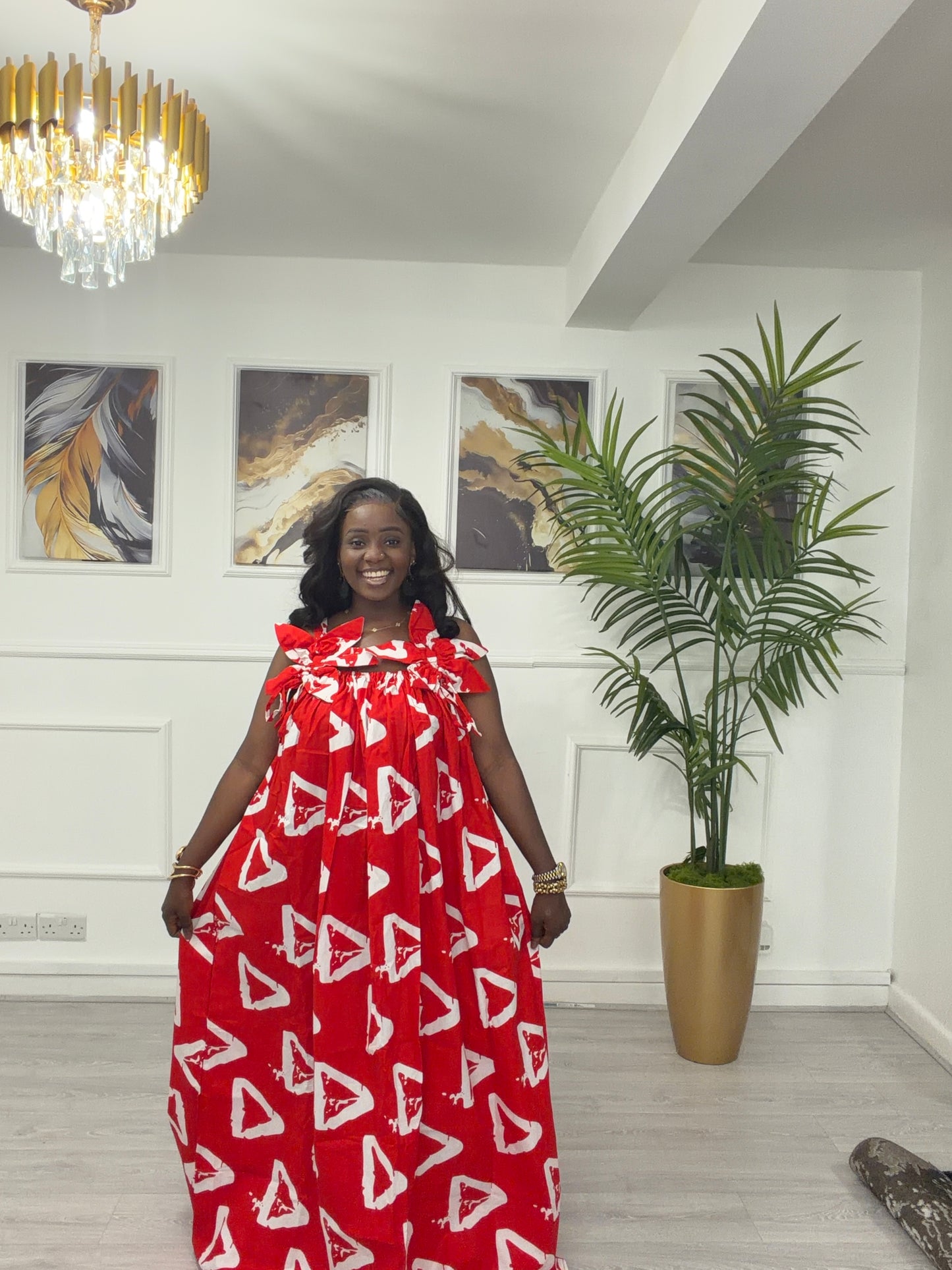 Bow dress ( red)