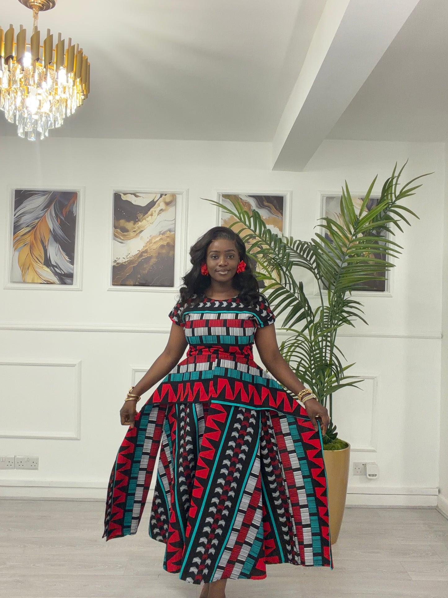 Akwete Ankara dress