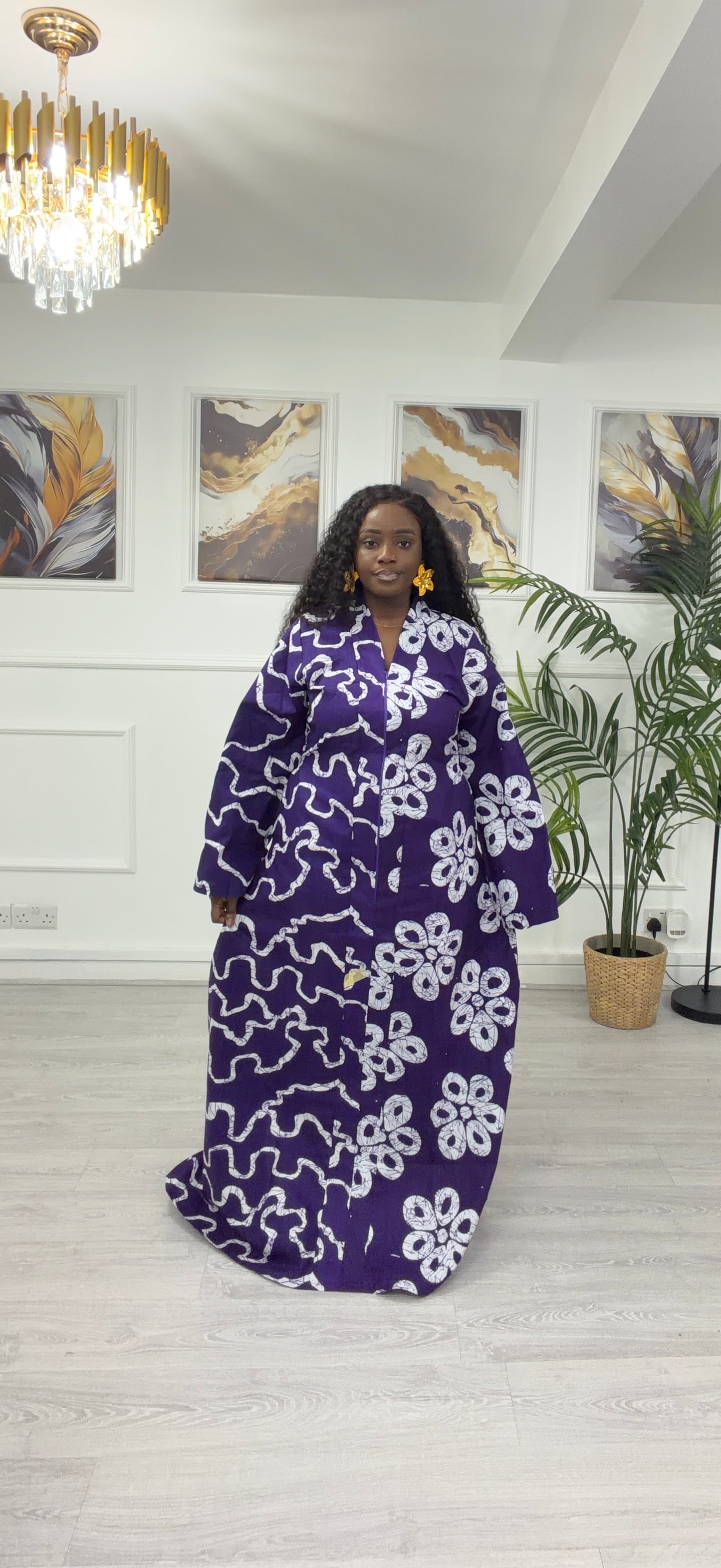 Purple Ankara dress