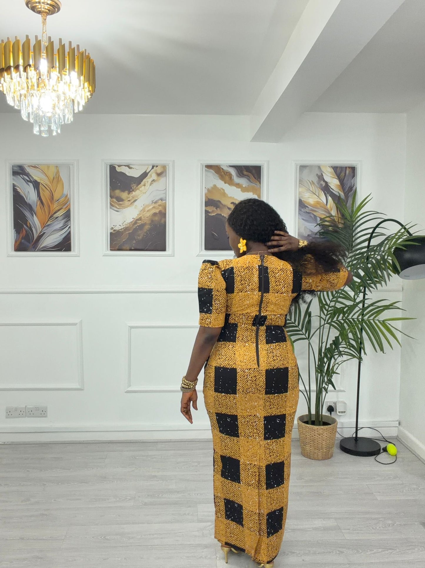 Ankara & Sequence Dress