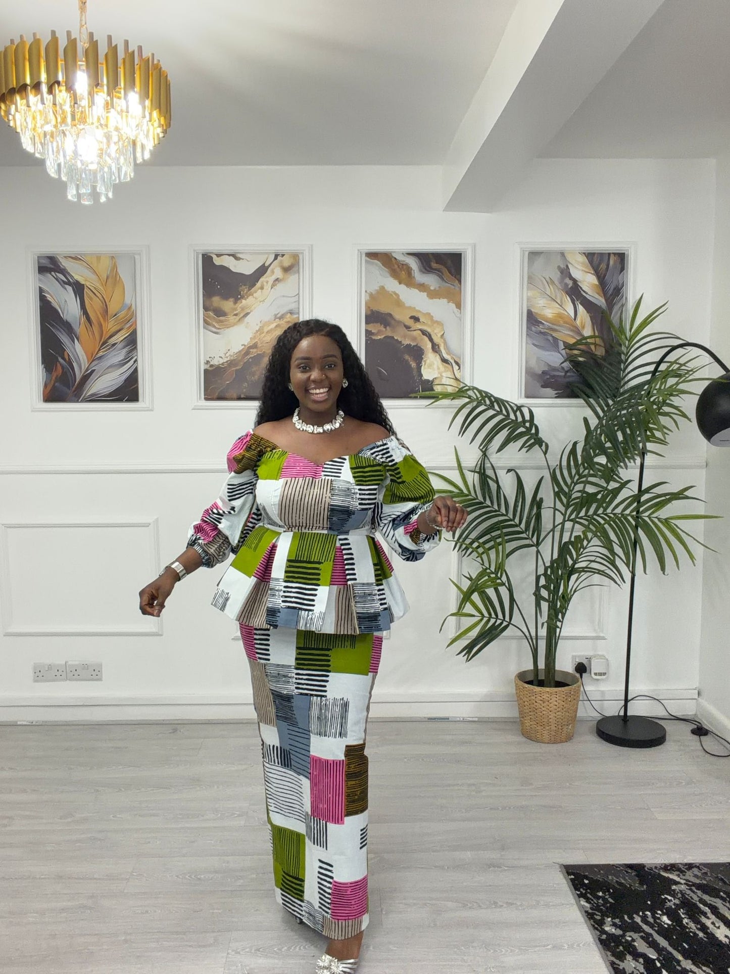 Ankara Peplum Set